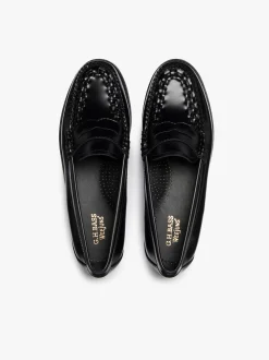 Weejuns Penny Weave Loafers Black Leather