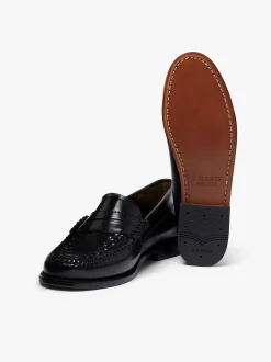 Weejuns Penny Weave Loafers Black Leather