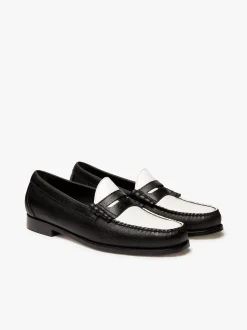 Weejuns Reigning Champ Larson Penny Loafers Black and white leather