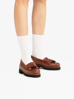 Weejuns 90s Esther Kiltie Tassel Loafers Cognac Leather