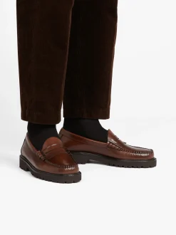 Weejuns 90s Larson Penny Loafers Brown Leather