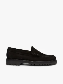 Weejuns 90s Larson Penny Loafers Black Suede
