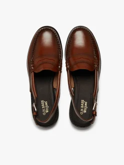 Weejuns Slingback Penny Loafers Cognac Leather