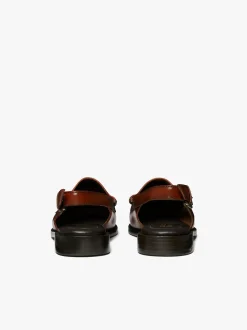 Weejuns Slingback Penny Loafers Cognac Leather