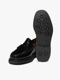 Weejuns Step Larson Penny Loafers Black Leather