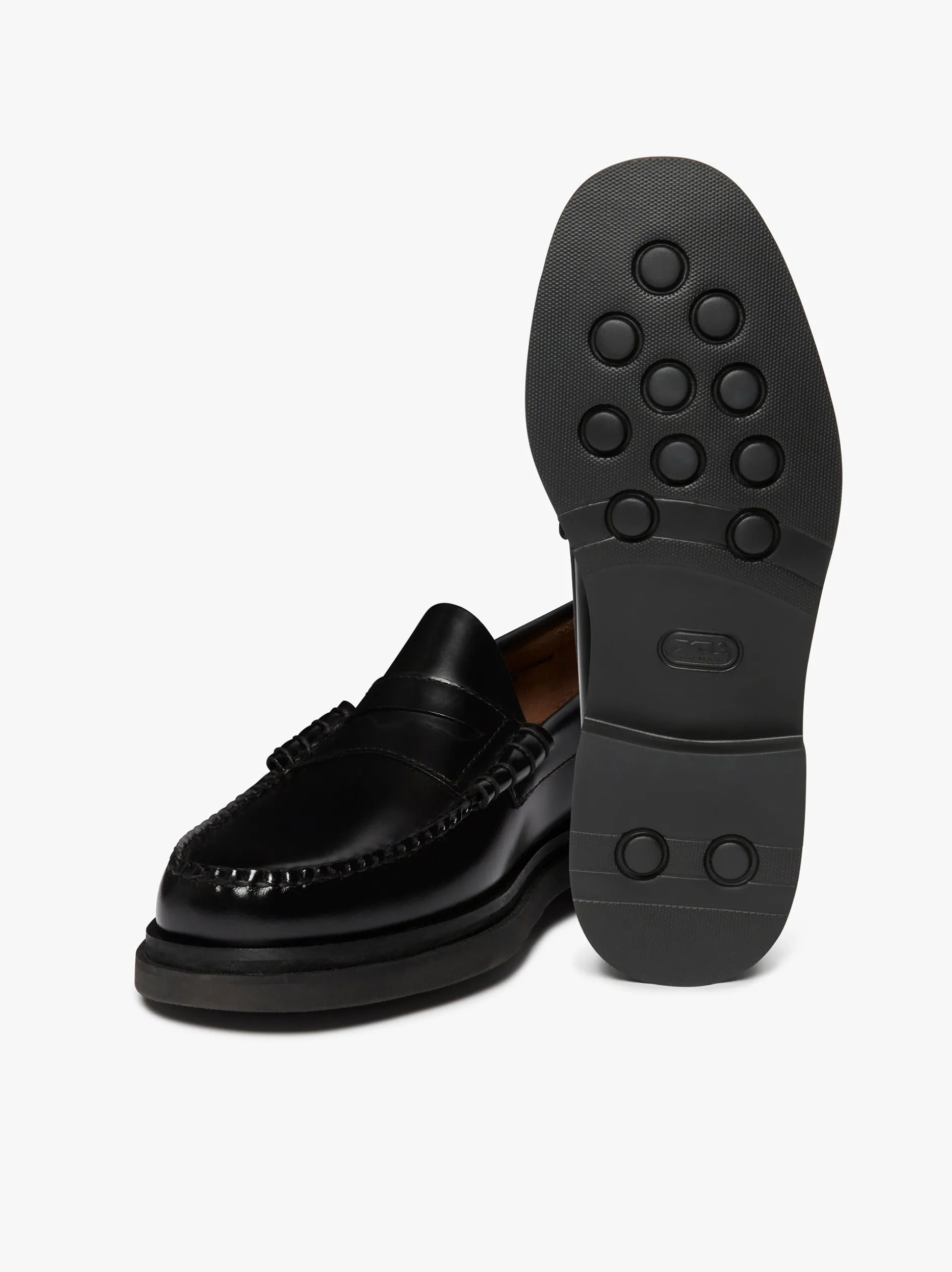 Weejuns Step Larson Penny Loafers Black Leather