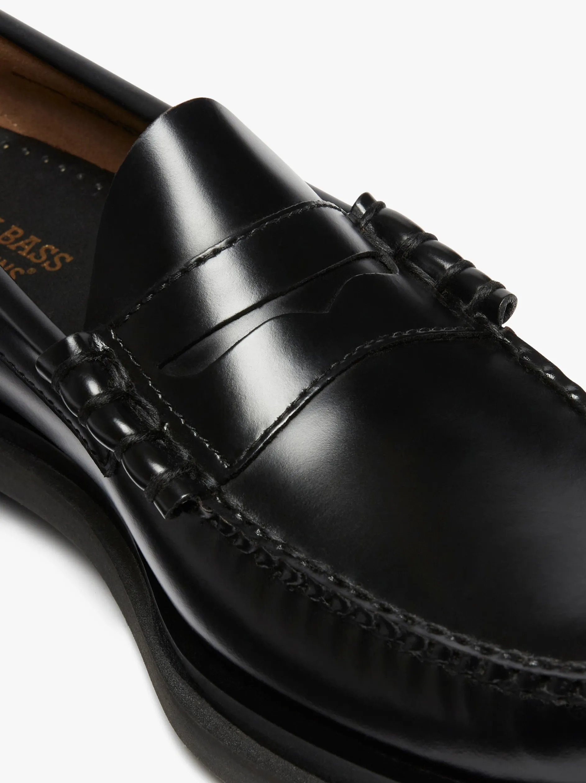Weejuns Step Larson Penny Loafers Black Leather