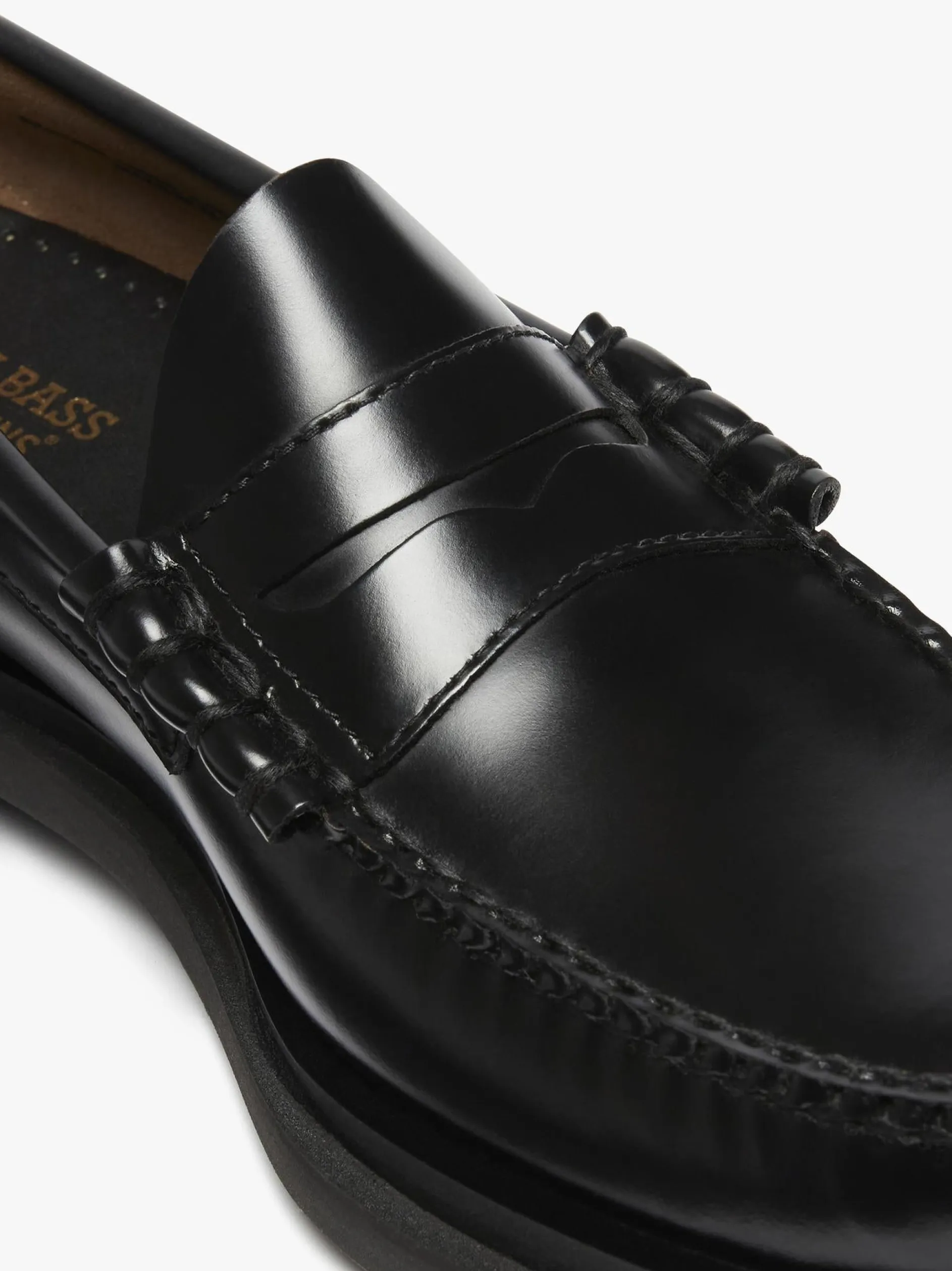 Weejuns Step Larson Penny Loafers Black Leather