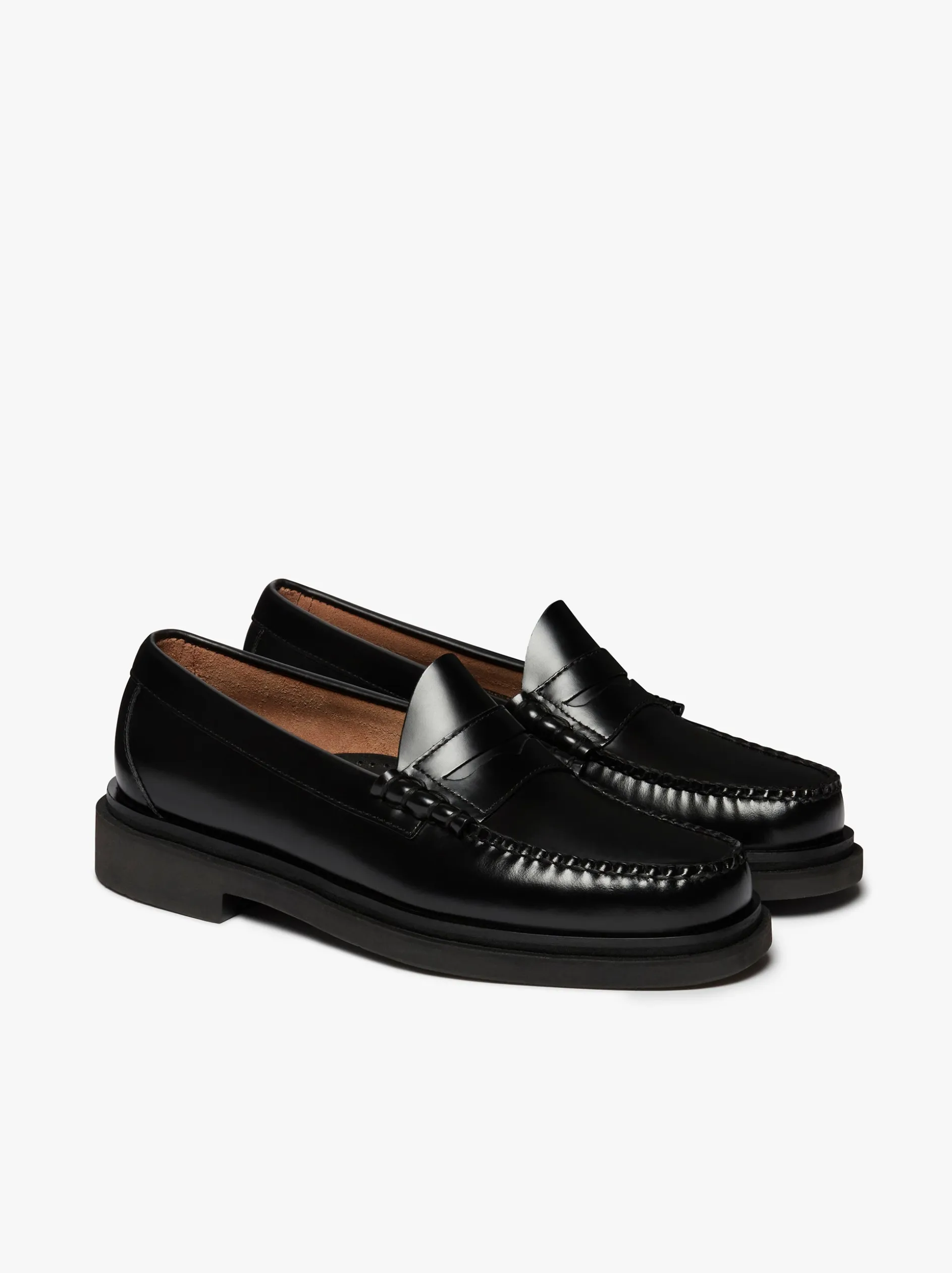 Weejuns Step Larson Penny Loafers Black Leather