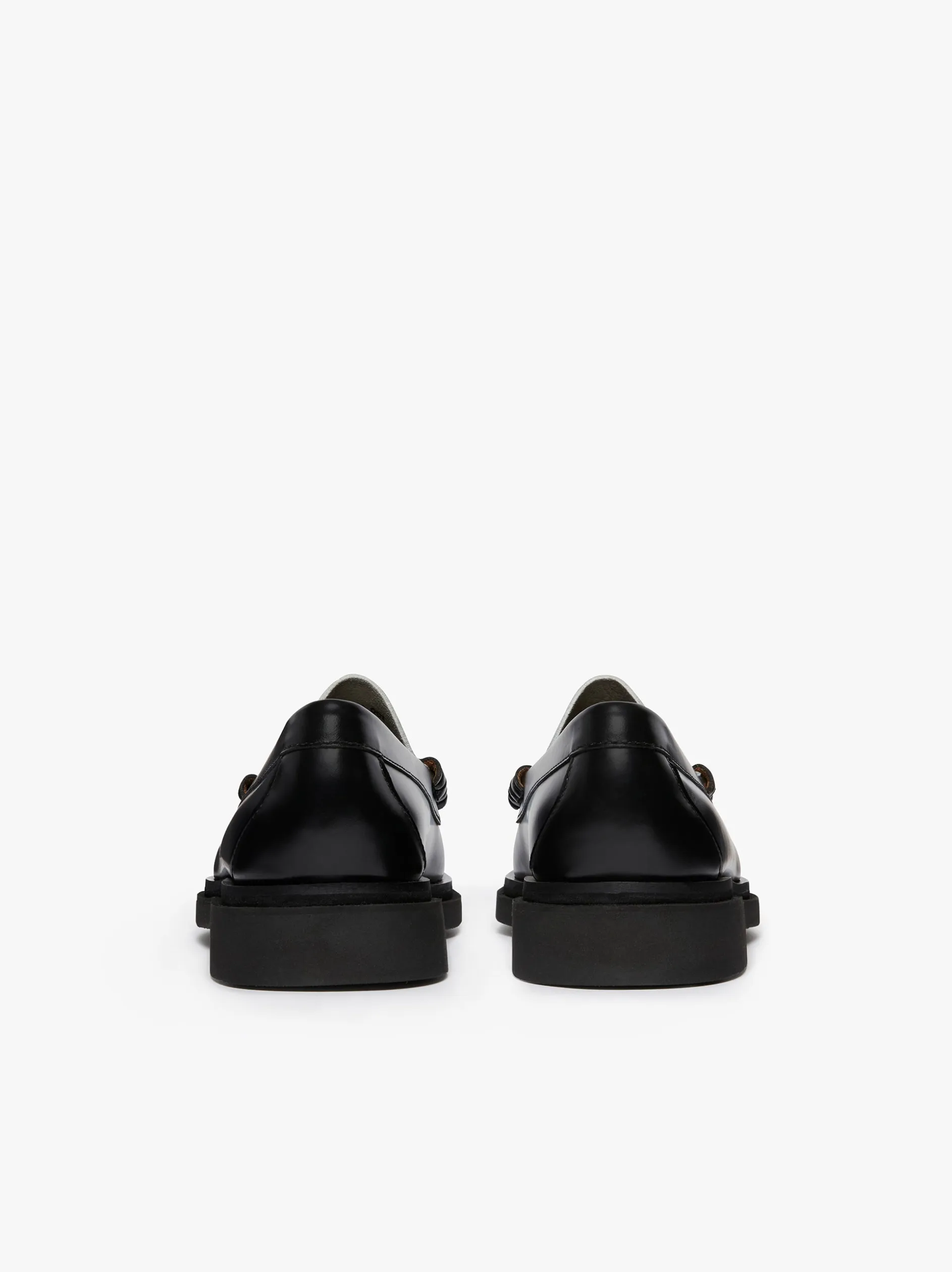 Weejuns Step Larson Penny Loafers Black & White Leather