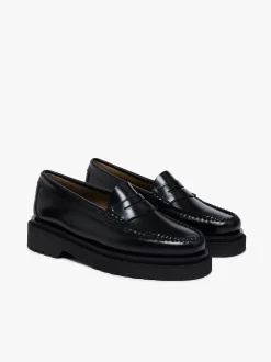Weejuns Step Penny Loafers Black Leather
