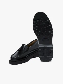 Weejuns Step Penny Loafers Black Leather