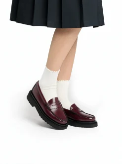 Weejuns Step Penny Loafers Wine Leather