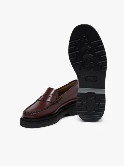 Weejuns Step Penny Loafers Wine Leather