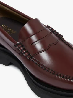 Weejuns Step Penny Loafers Wine Leather