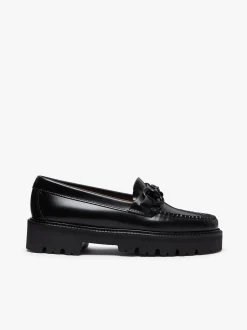 Weejuns Super Lug Lianna Super Bit Loafers Black Leather
