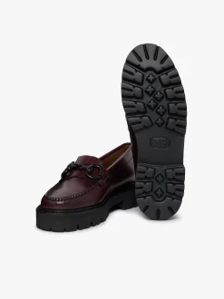 Weejuns Super Lug Lianna Super Bit Loafers Wine Leather