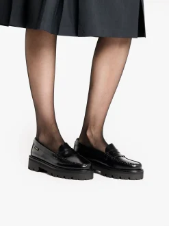 Weejuns Super Lug Penny Loafers Black Leather