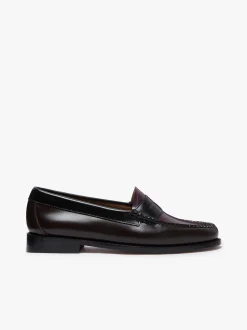 Weejuns Tricolour Penny Loafers Dark Brown, Black & Plum Leather