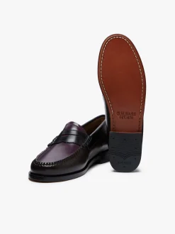 Weejuns Tricolour Penny Loafers Dark Brown, Black & Plum Leather