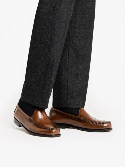 Weejuns Venetian Brogue Loafers Mid brown leather
