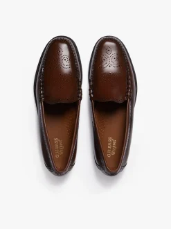Weejuns Venetian Brogue Loafers Mid brown leather