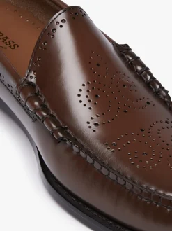 Weejuns Venetian Brogue Loafers Mid brown leather